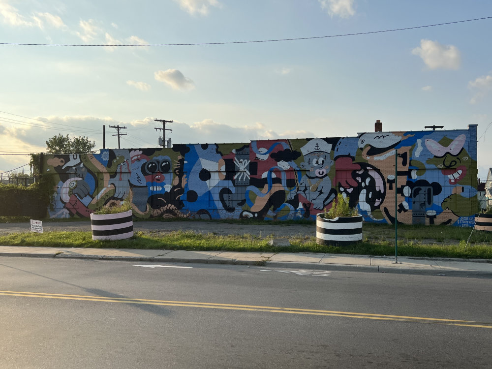 mural in Detroit by artist Jesse Kassel.