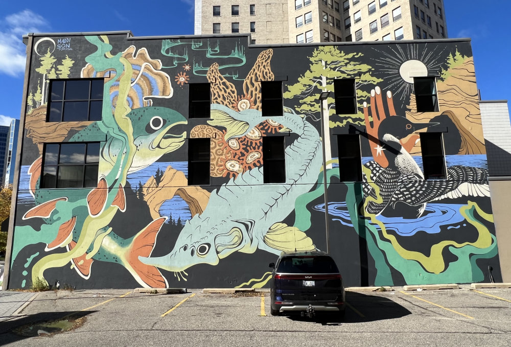 mural in Grand Rapids by artist Maddison Chaffer.